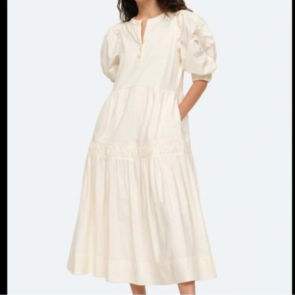 Sea New York Cream Puff Sleeve Dress NWT